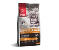 BLITZ TURKEY Adult ALL BREEDS ИНДЕЙКА корм для взрослых кошек всех пород   0,4кг