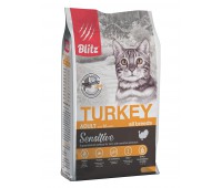 BLITZ TURKEY Adult ALL BREEDS  ИНДЕЙКА корм для взрослых кошек всех пород    2кг