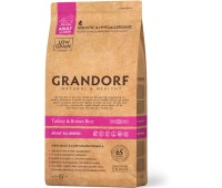 GRANDORF ADULT ALL BREEDS  TURKEY&BROWN RICE Индейка с рисом  Для взрослых собак всех пород от 1 года, 1 кг.
