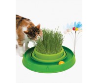 Зеленый игровой круг с мини-садом с травой зеленый
