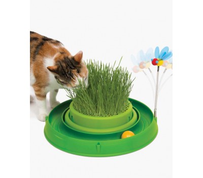 Зеленый игровой круг с мини-садом с травой